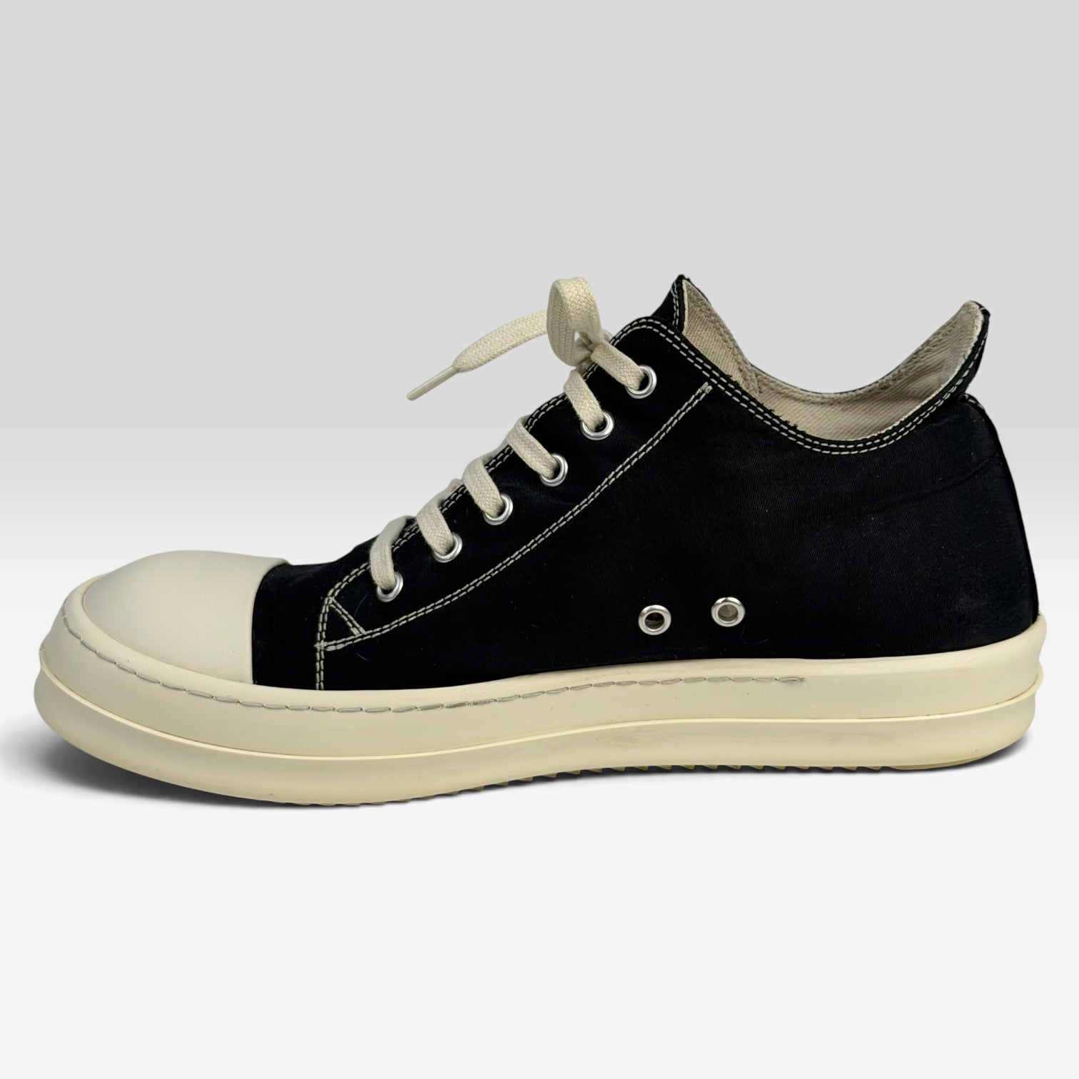 Rick Owens DRKSHDW Ramones Low Double Stitch Black/Milk