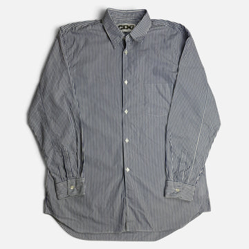 Comme Des Garçons Striped Button-Up Shirt White/Blue