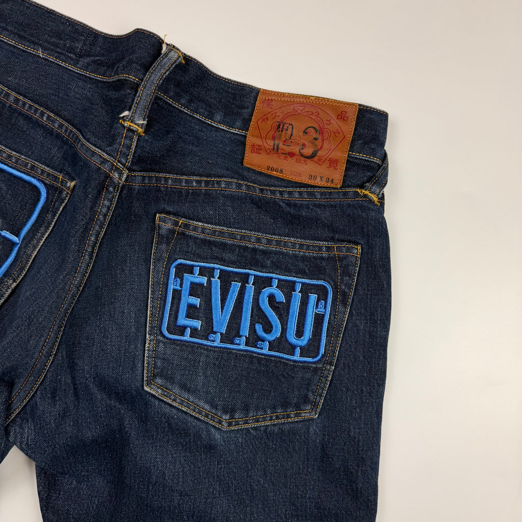 Evisu Embroidered Buddha Seagull Jeans
