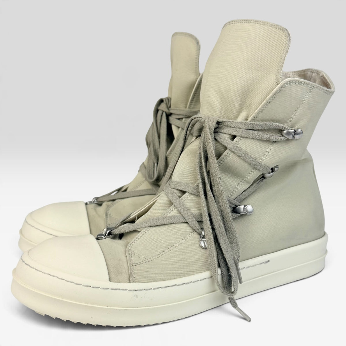 Rick Owens DRKSHDW Hexagram Ramones High Milk/Pearl