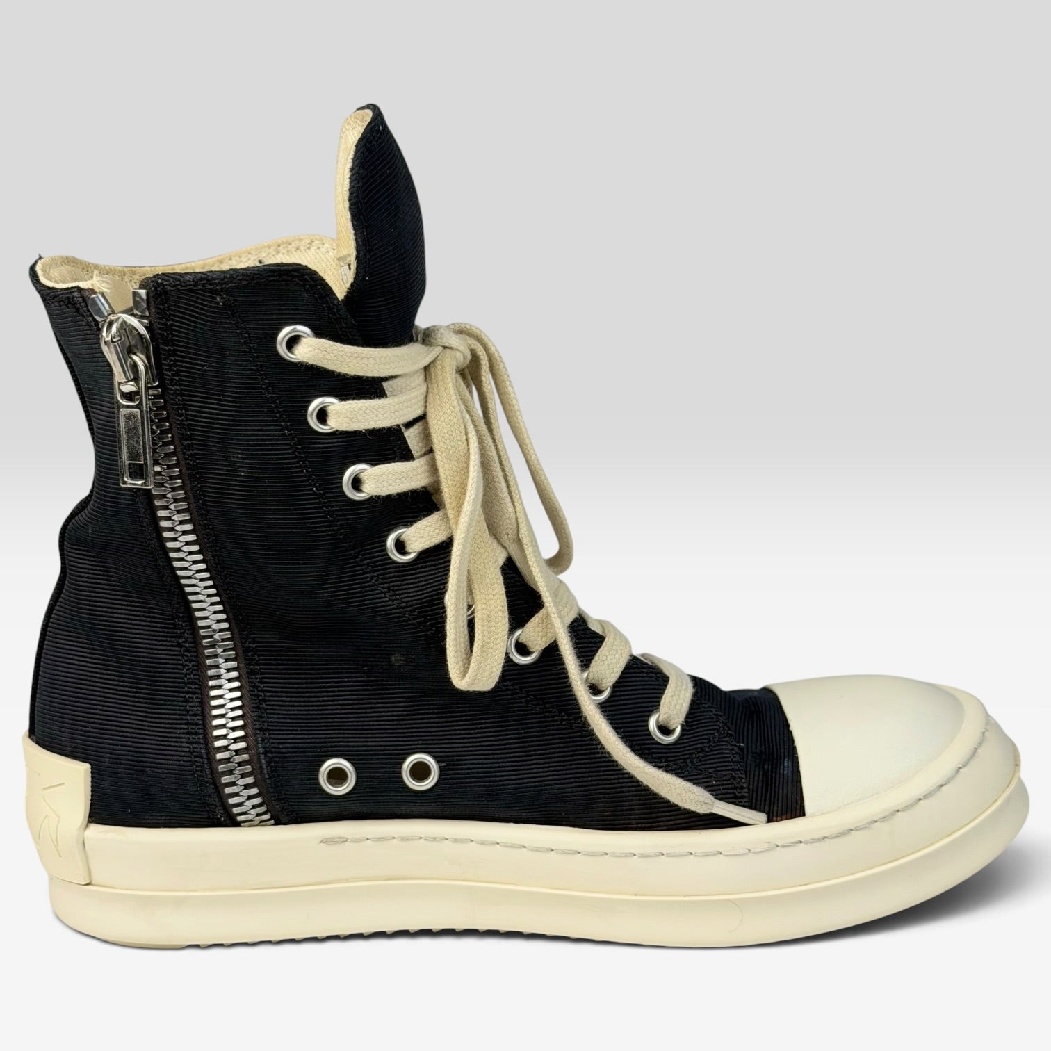 Rick Owens DRKSHDW Ramones High License Plate Black/Milk | Sneakers Rick Owens