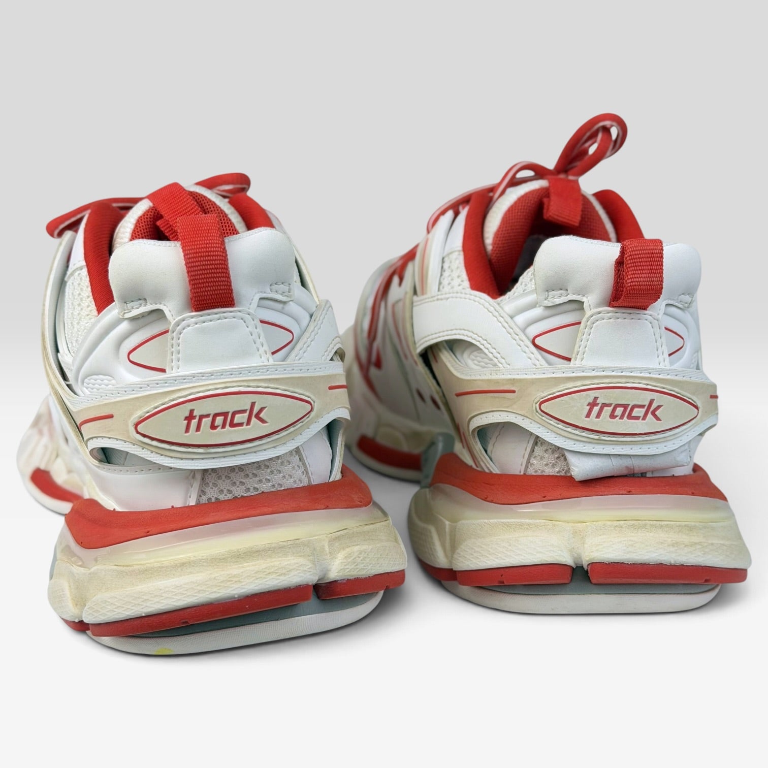 Balenciaga Track White Red Worn Out