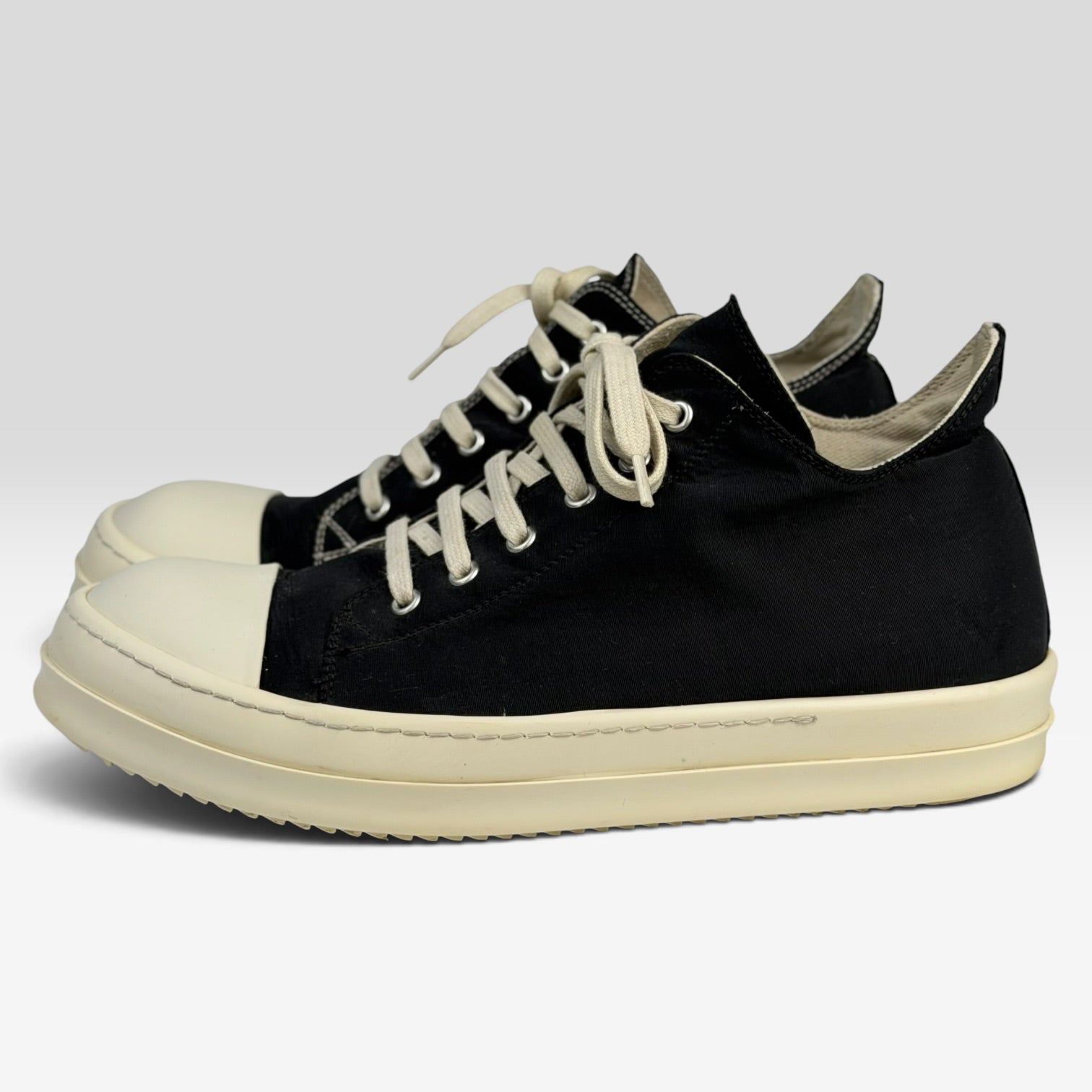 Rick Owens DRKSHDW Ramones Low Double Stitch Black/Milk