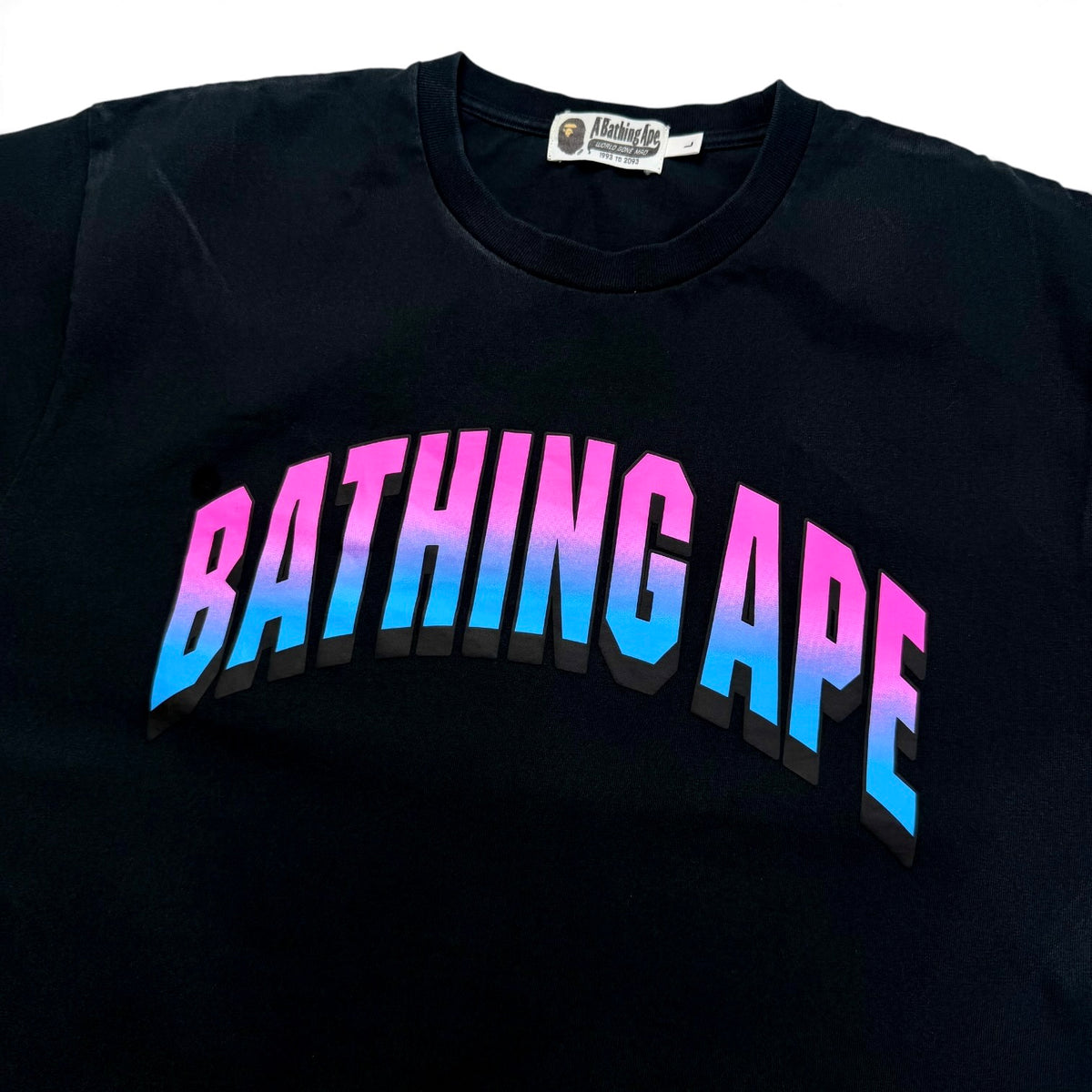 BAPE Gradient College Relaxed Fit Tee Black