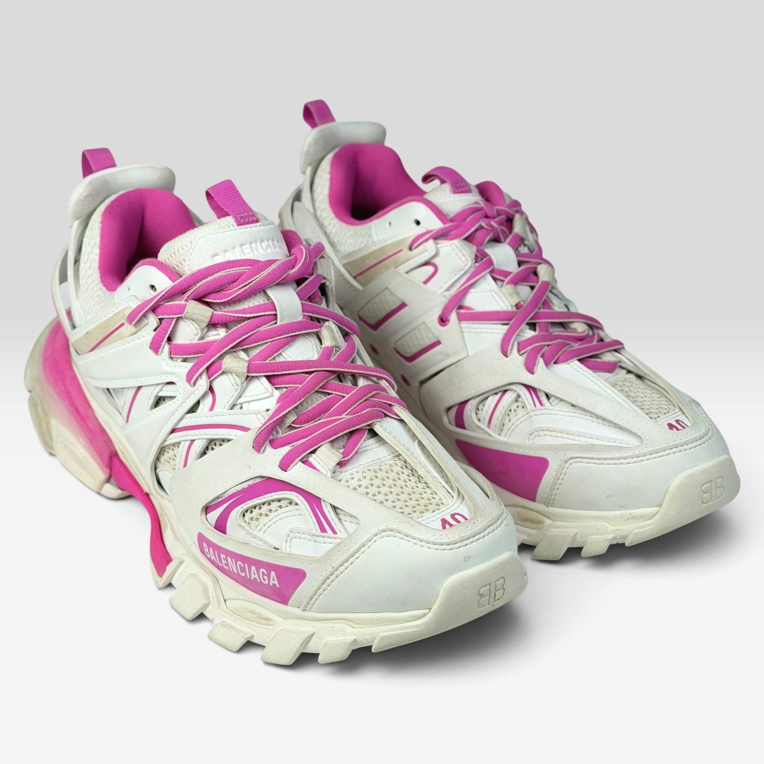 Balenciaga Track White/Pink Distressed