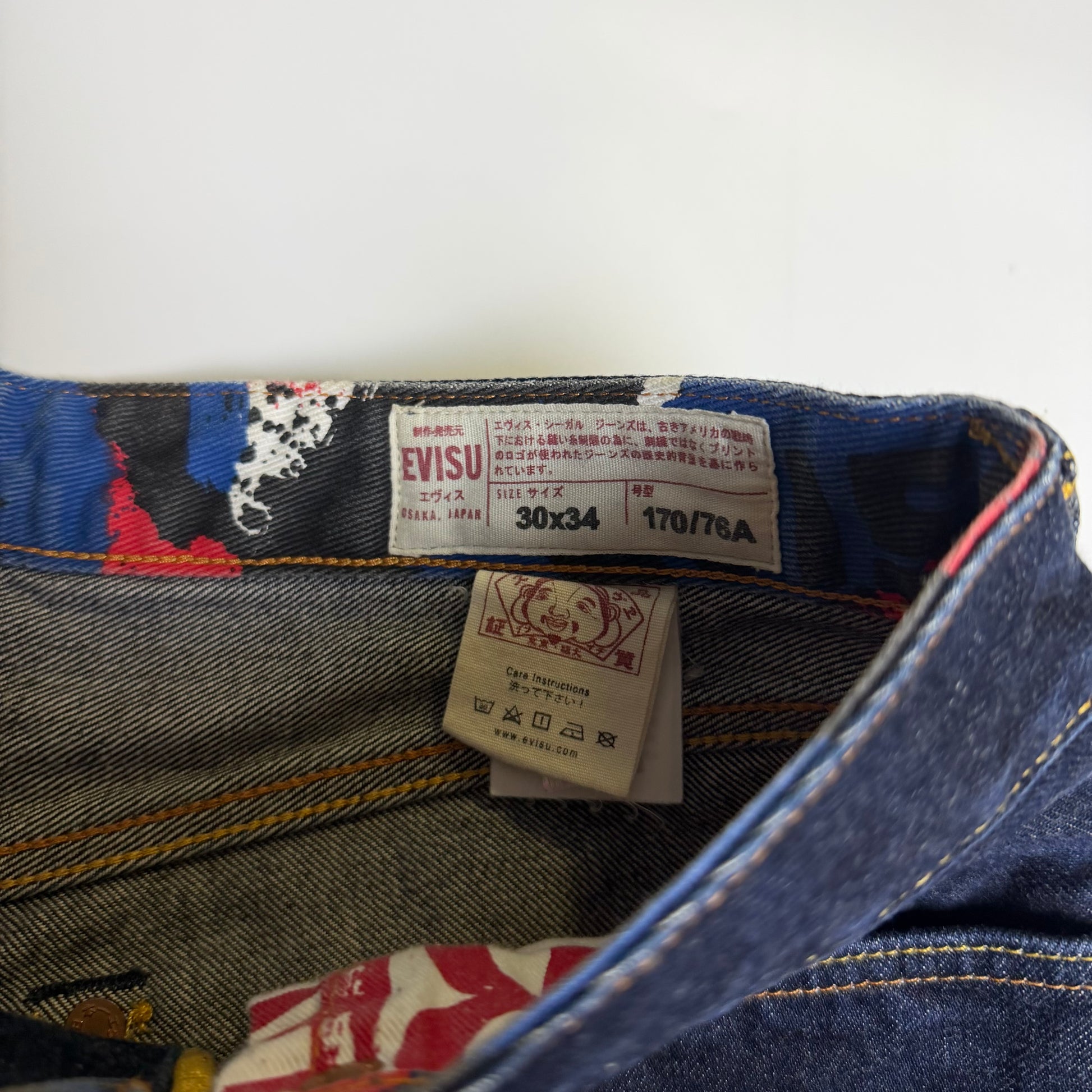 Evisu Paint Splatter Selvedge Daicock Jeans