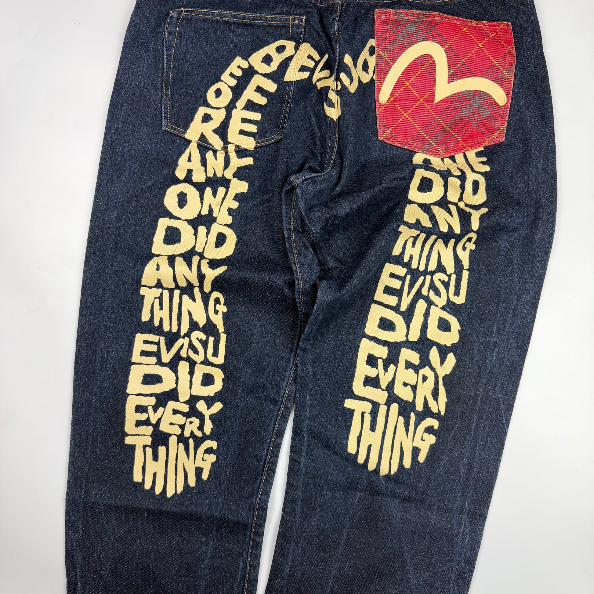 Evisu Quote Spellout Daicock Jeans
