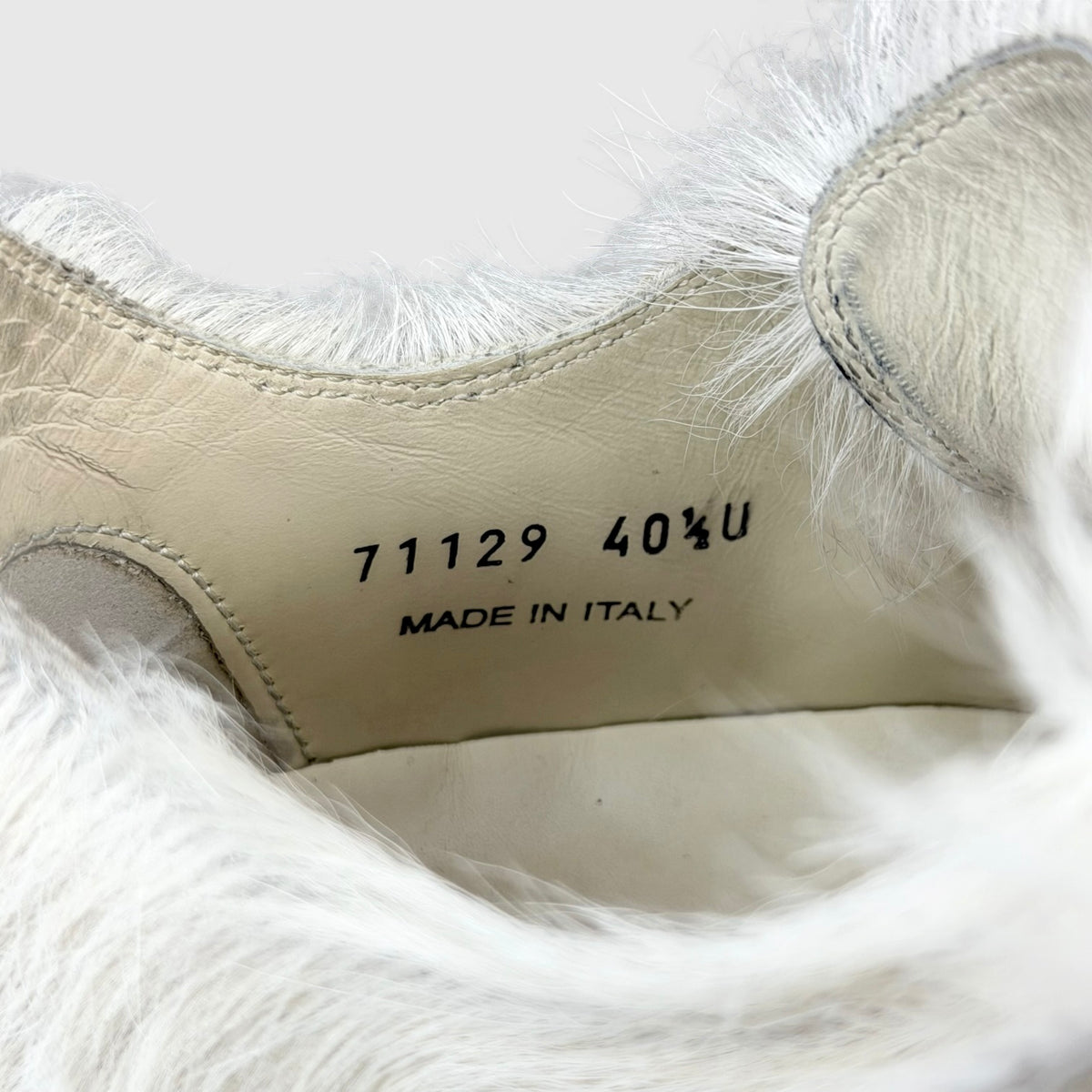Rick Owens Strobe Low Cow Fur Grey/Milk
