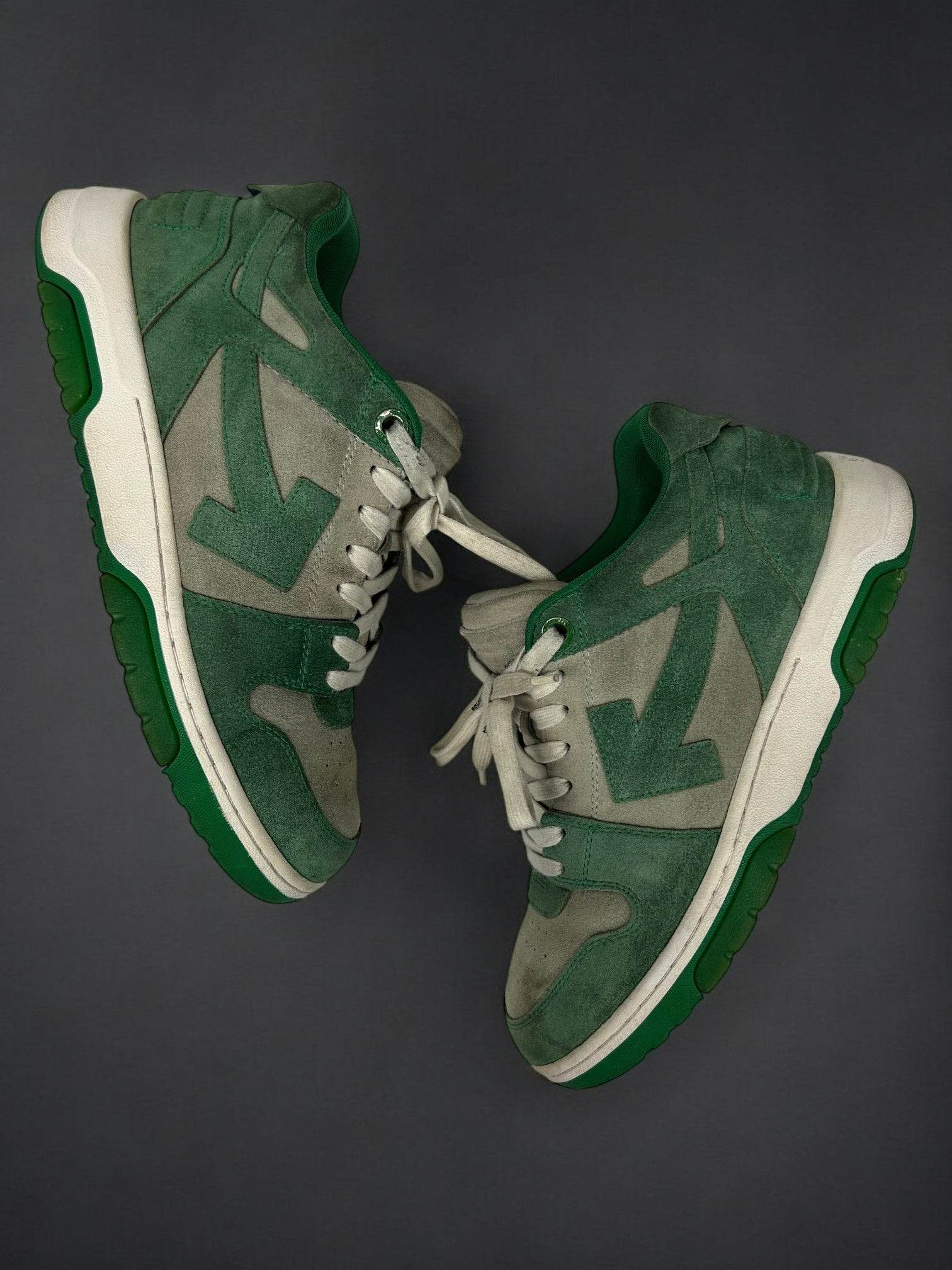 Off-White Out Of Office Suede Green - V STEALS