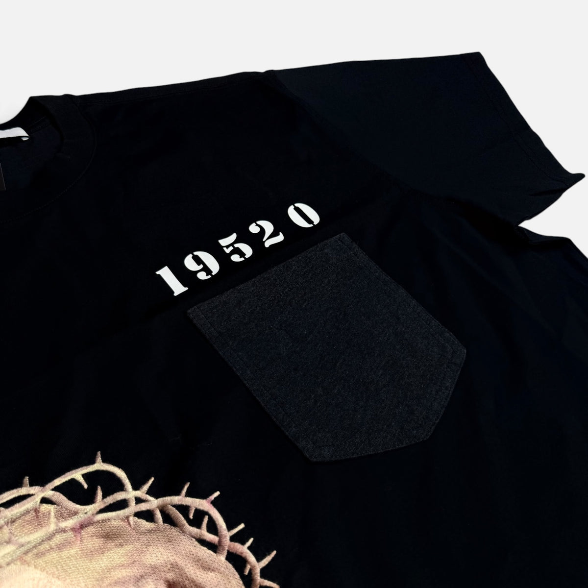 Givenchy SS16 Jesus 19520 Organza Silk Oversized T-Shirt Black