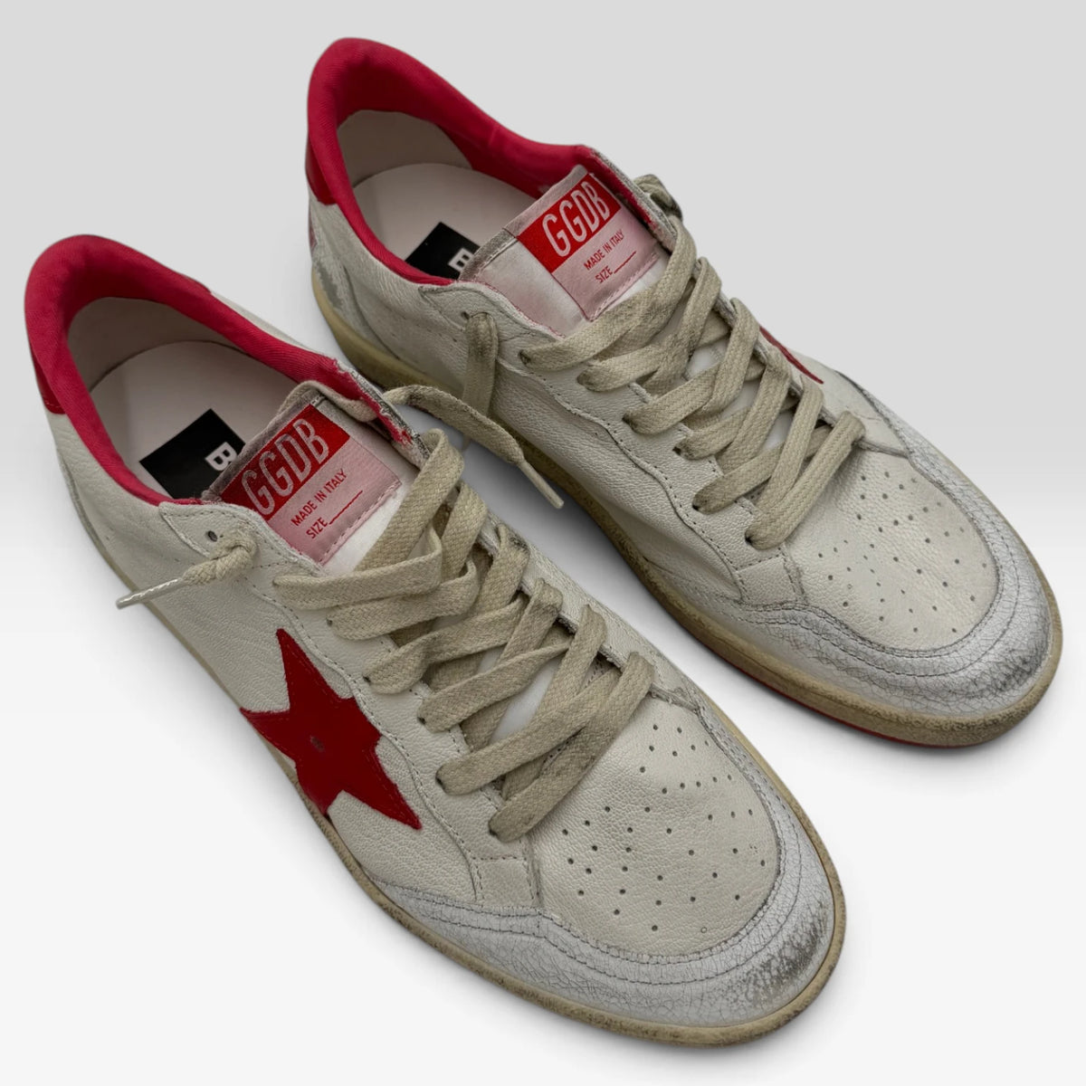 Golden Goose Ball Star White/Red