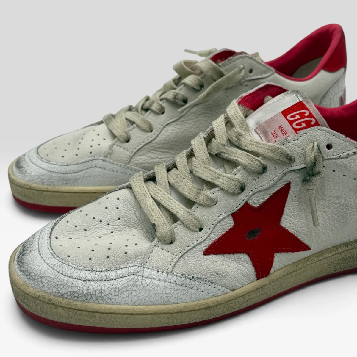 Golden Goose Ball Star White/Red