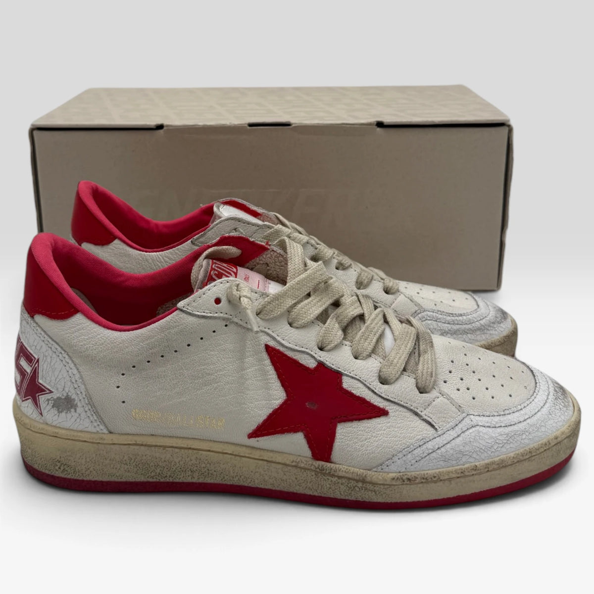 Golden Goose Ball Star White/Red