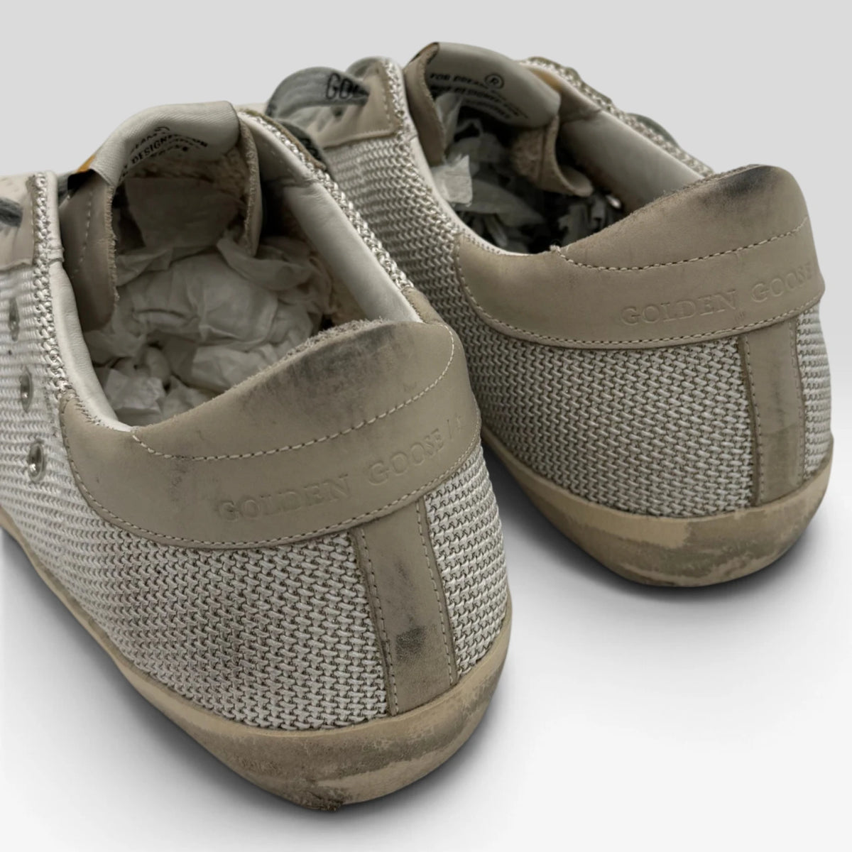 Golden Goose Super-Star Leopard Star Beige Mesh