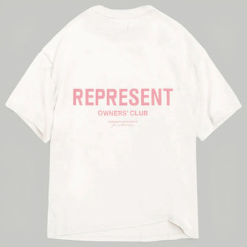 Represent White Bubblegum Pink T-shirt