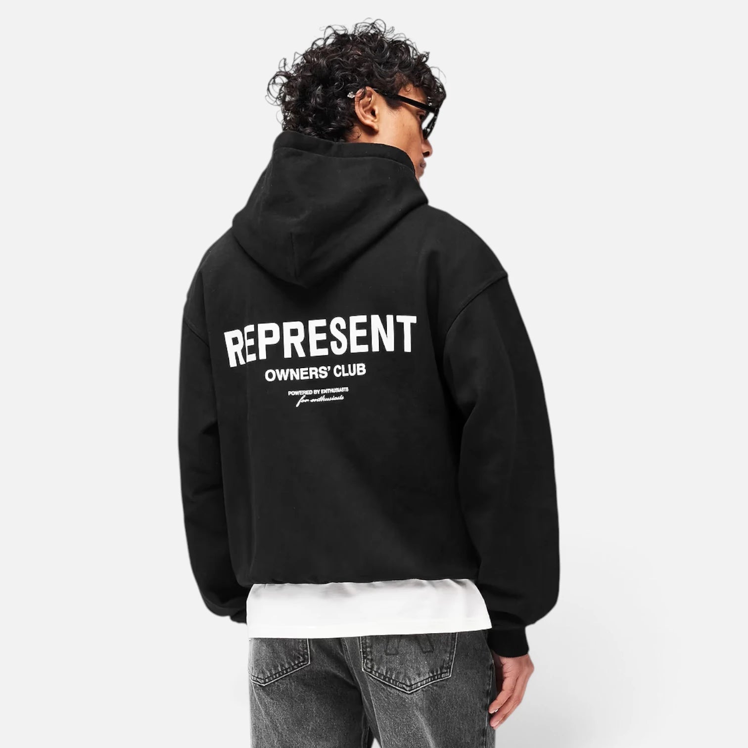 Represent Black Zip Hoodie