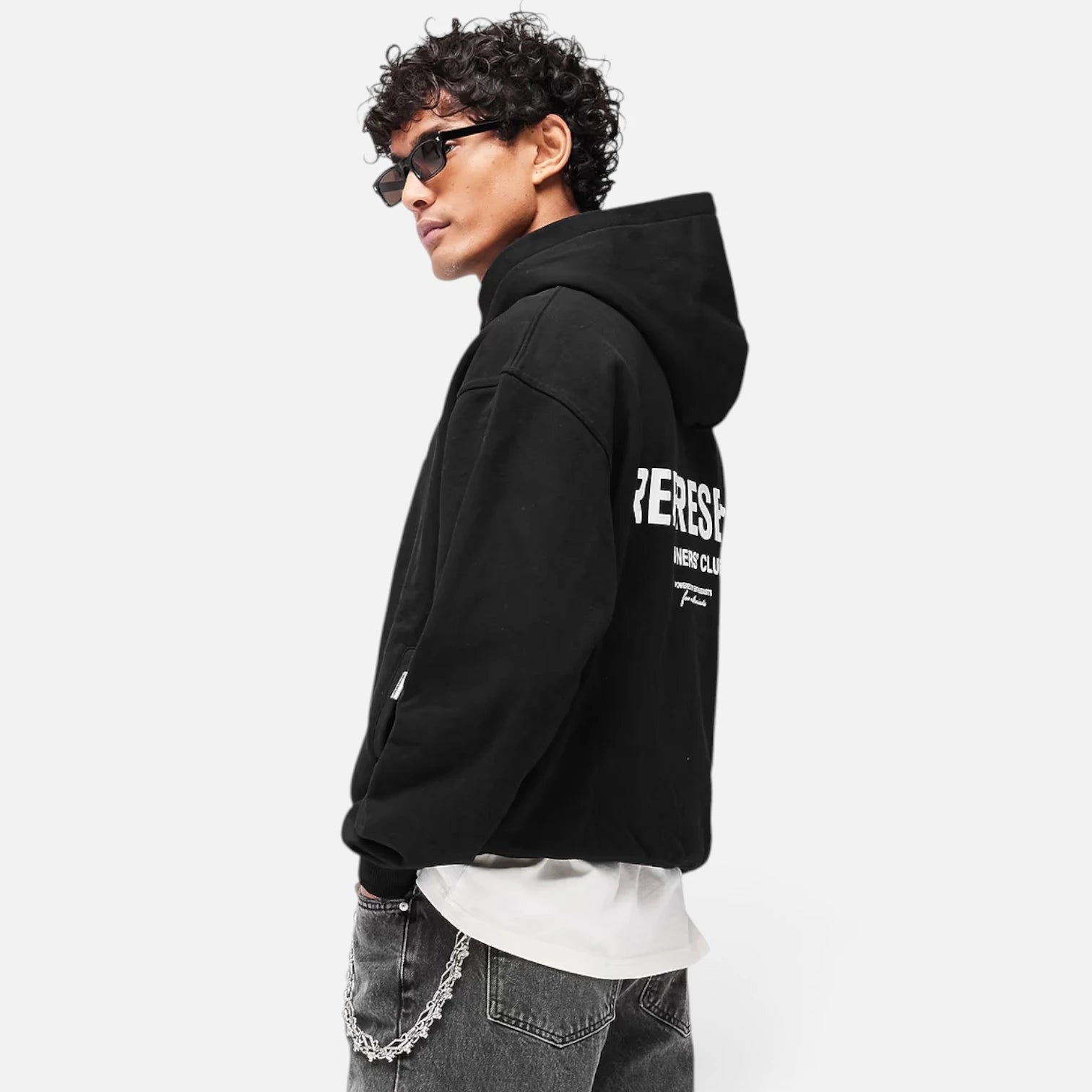 Represent Black Zip Hoodie