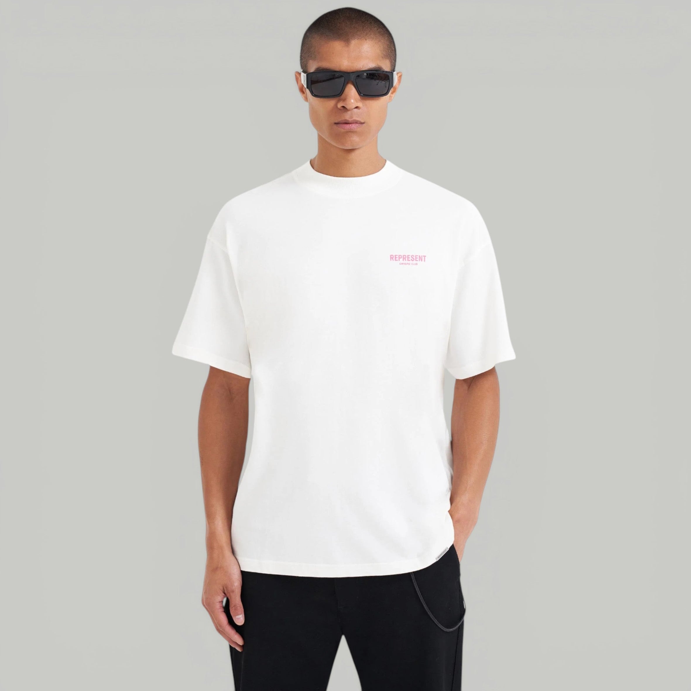 Represent White Bubblegum Pink T-shirt