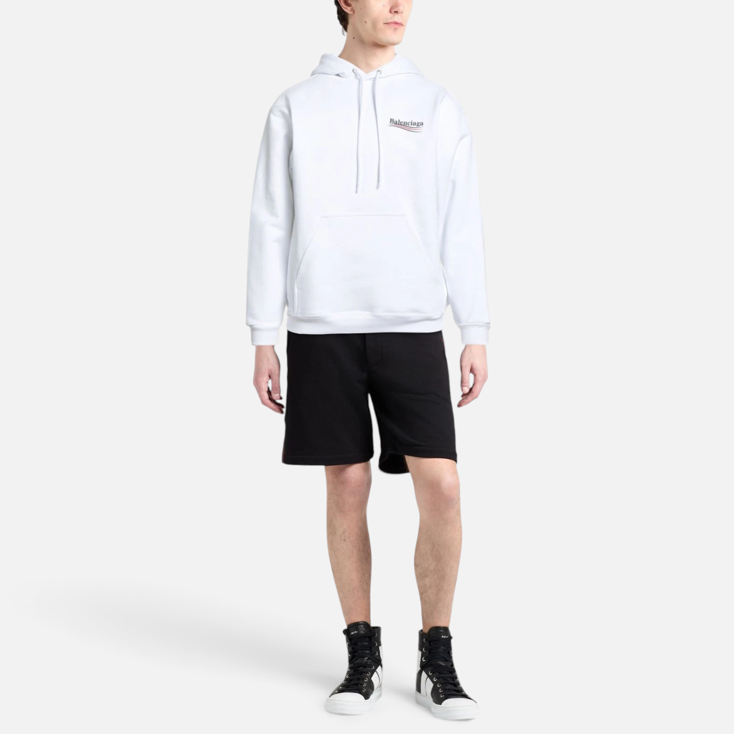 Balenciaga Political Campaign Hoodie White | Hanorac Balenciaga