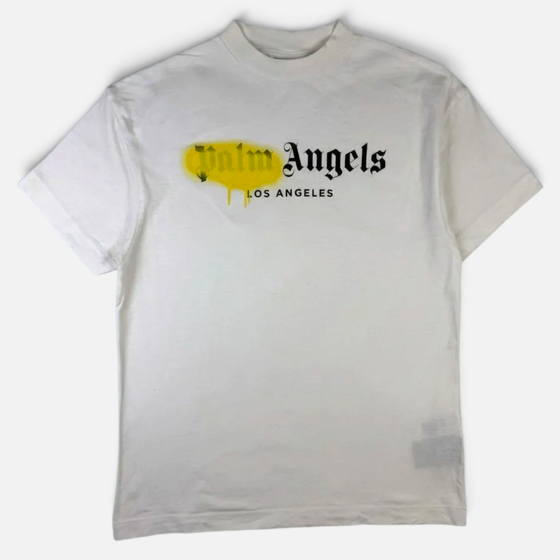 Palm Angels Los Angeles Sprayed T-Shirt, alb, vedere din față