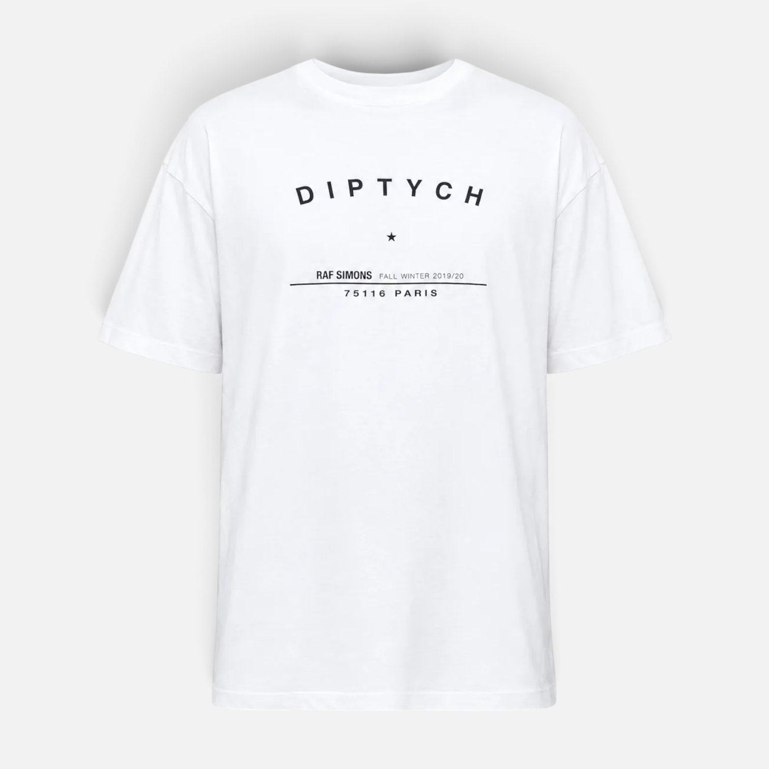 Raf Simons AW2019 Diptych Logo Tour T-Shirt White