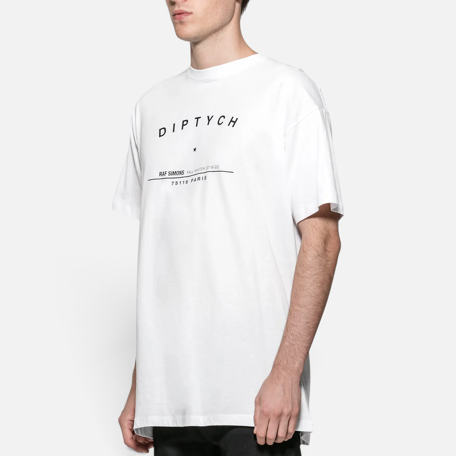 Raf Simons AW2019 Diptych Logo Tour T-Shirt White
