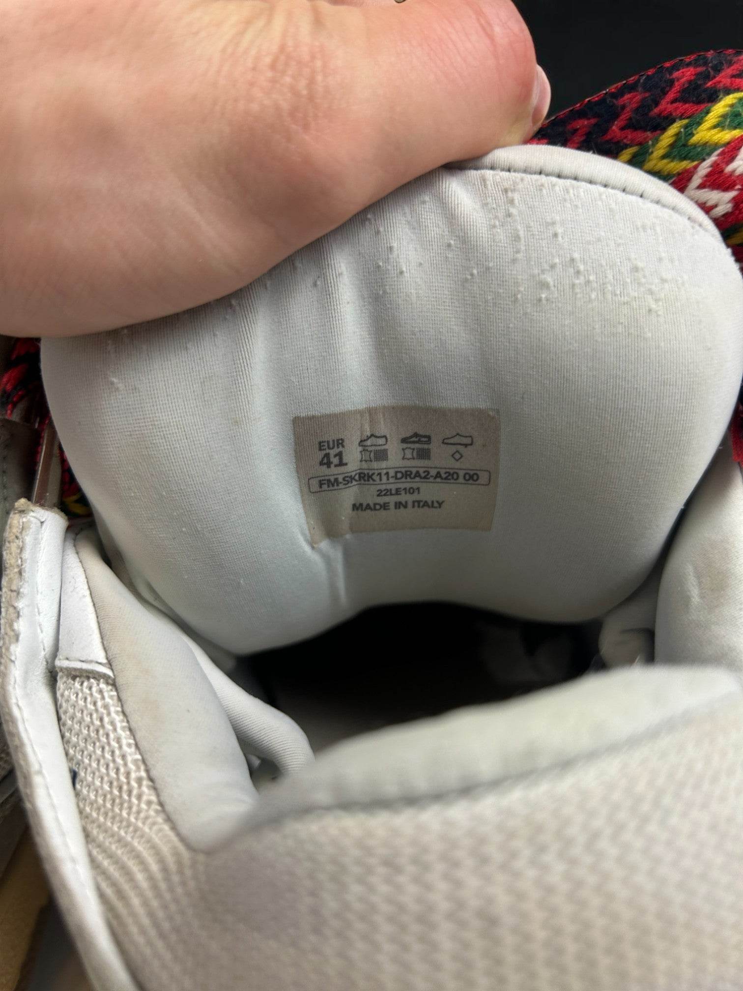 Lanvin White Ivory Curb Sneakers - V STEALS