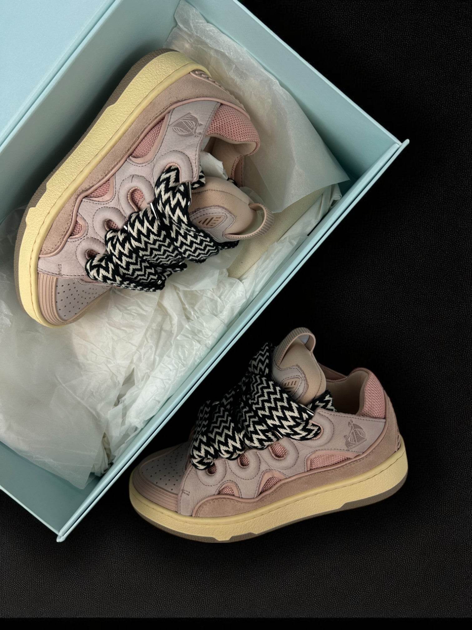 Lanvin Curb Pink Sneakers - V STEALS