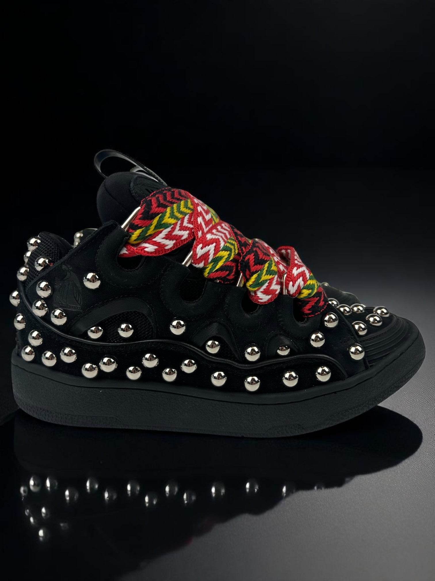 Lanvin Curb Black Studs Sneakers - V STEALS