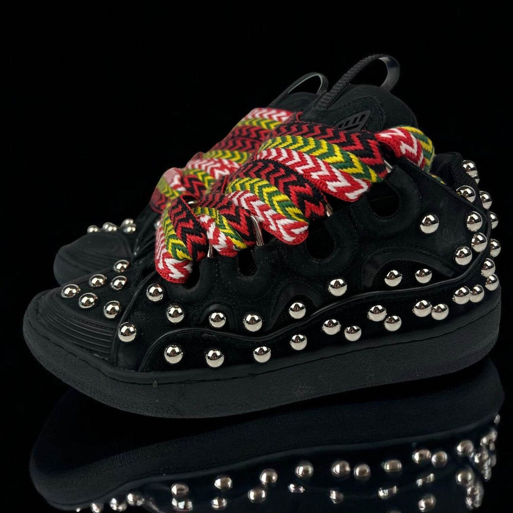 Lanvin Curb Black Studs Sneakers - V STEALS