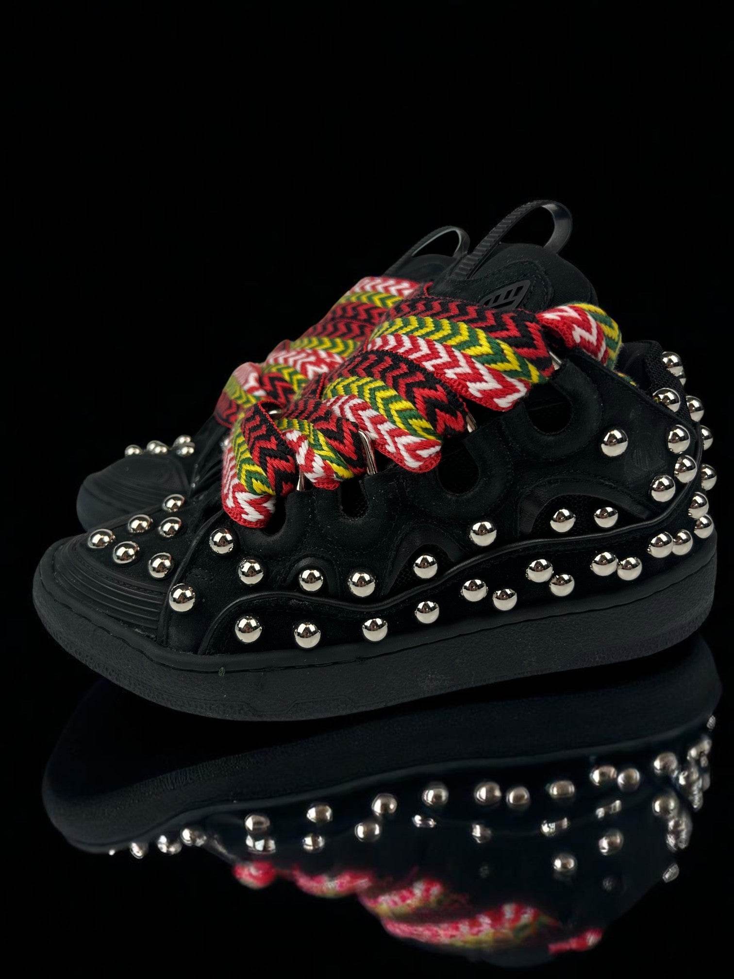 Lanvin Curb Black Studs Sneakers - V STEALS