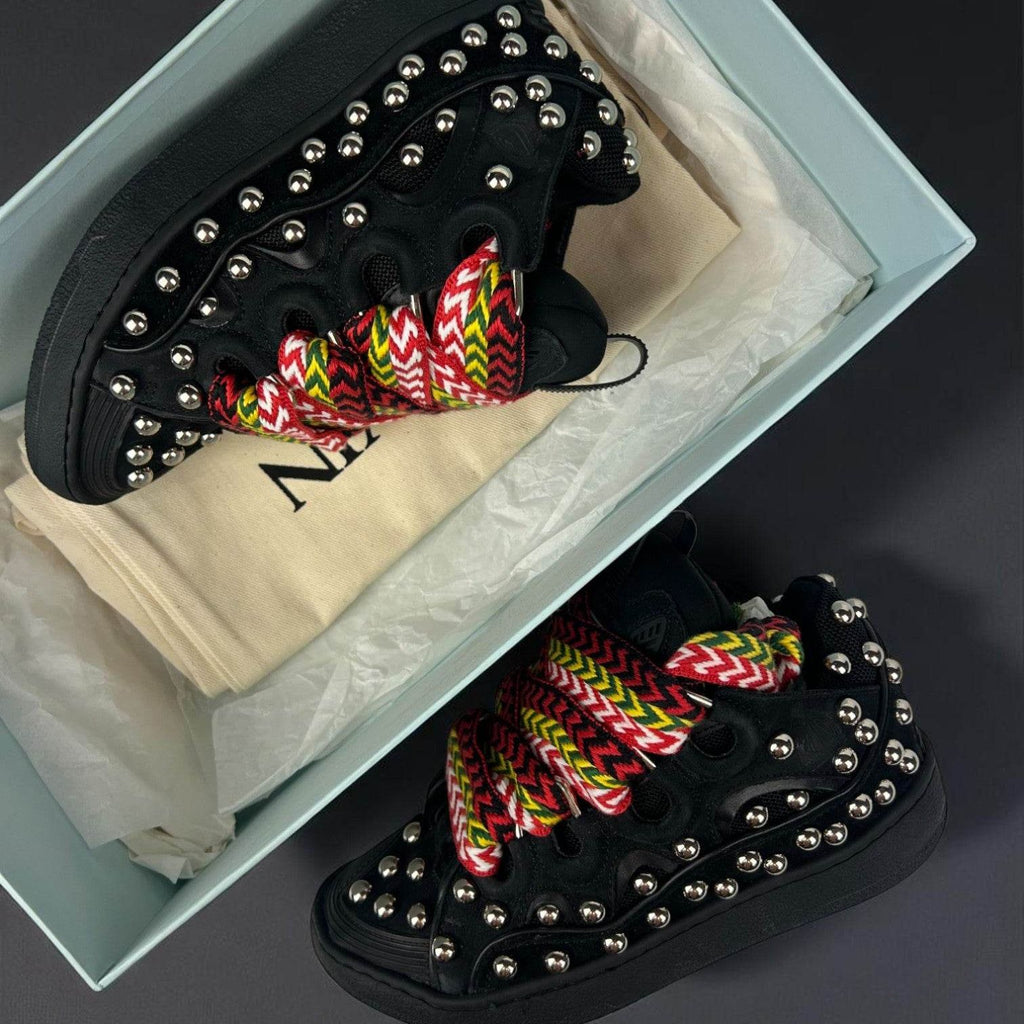 Lanvin Curb Black Studs Sneakers - V STEALS