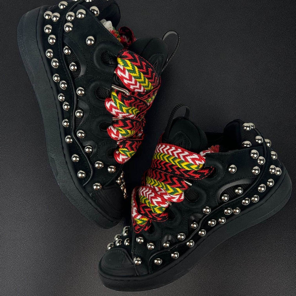 Lanvin Curb Black Studs Sneakers - V STEALS