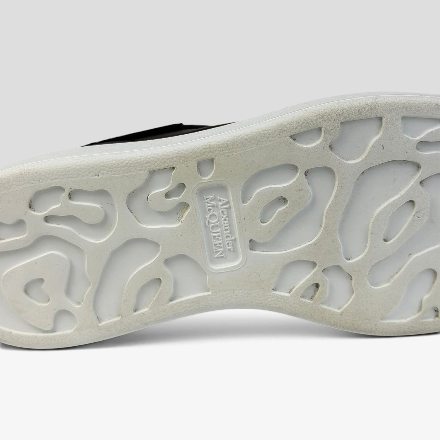 V STEALS Alexander McQueen oversized sneaker white rubber sole with embossed logo detail