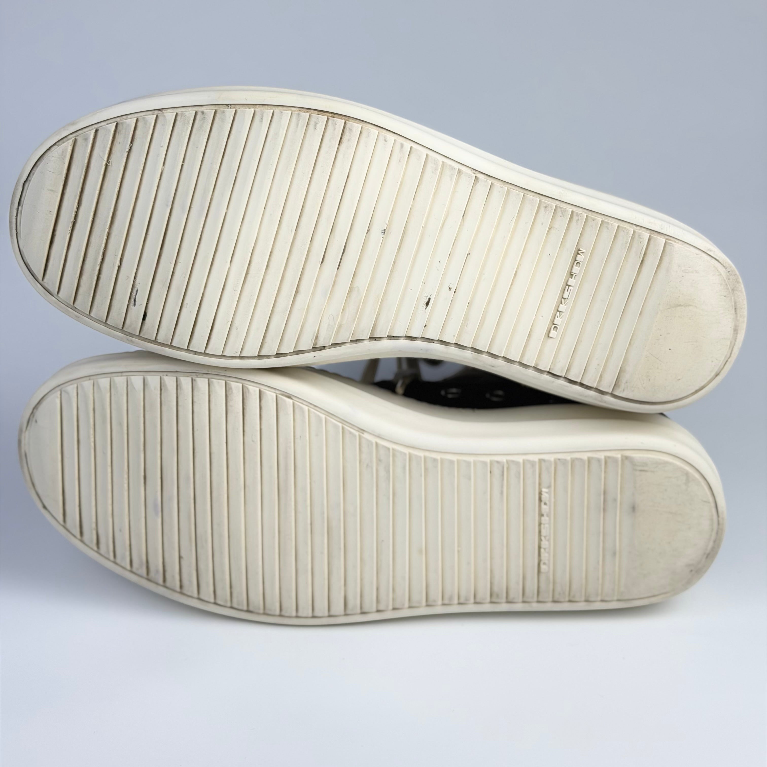 V STEALS Rick Owens Ramones high-top sneaker white rubber outsoles with ribbed traction pattern